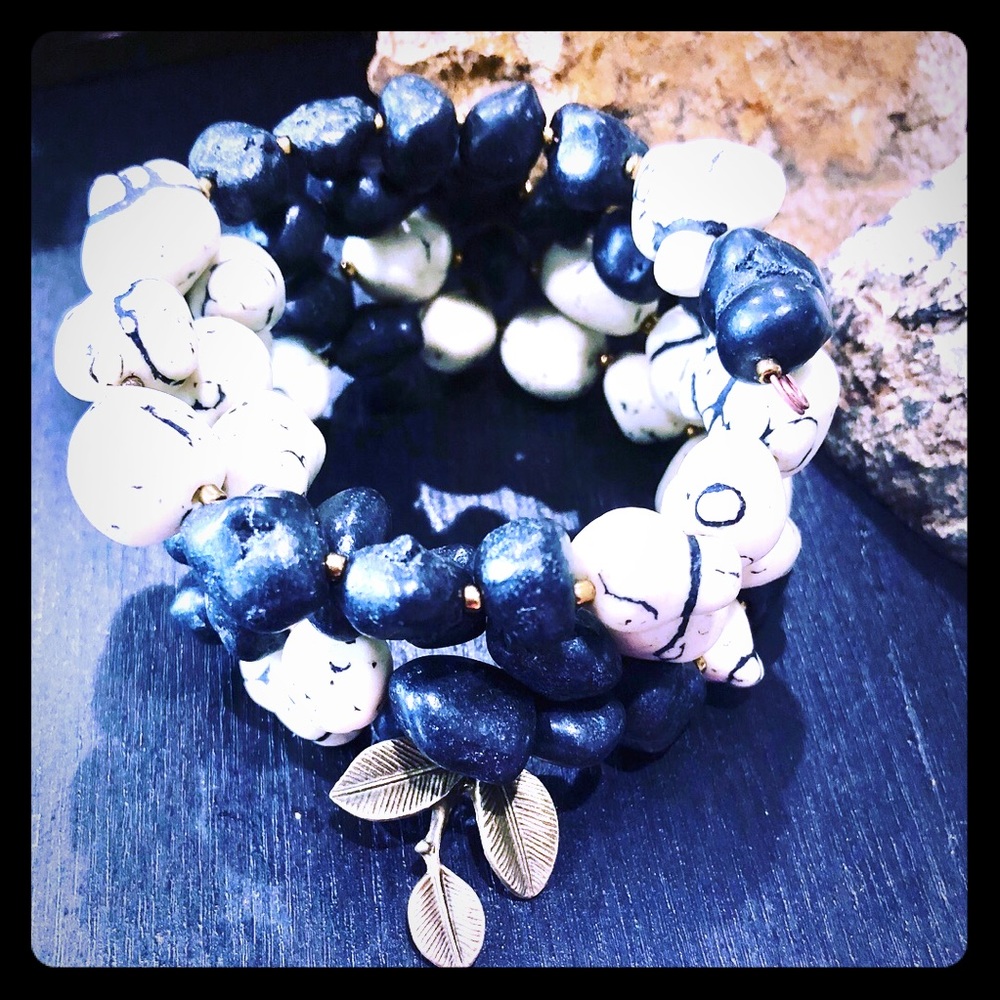 Wrap around chunky beaded bracelet